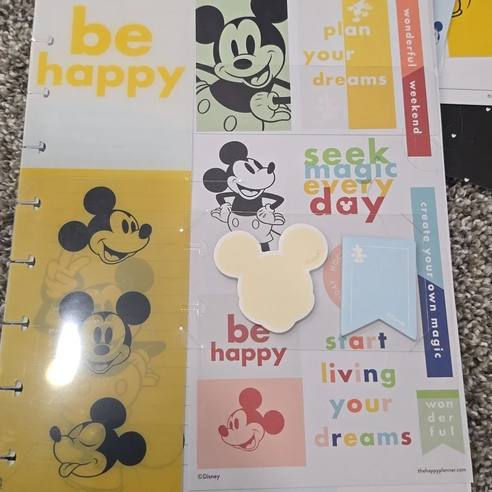 The Happy Planner Disney Mickey Mouse Planner Paper, Accessories & Extension Pck